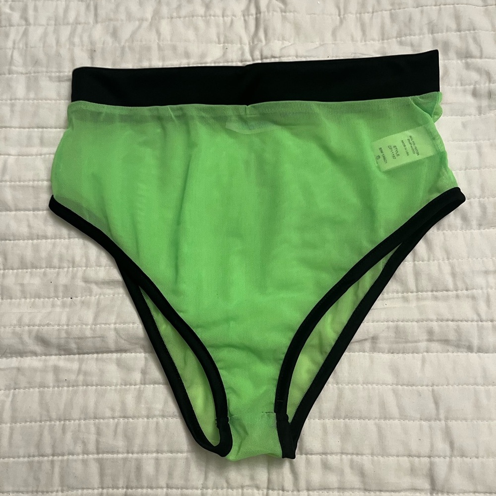 NWOT iheartraves lime green mesh rave bottoms